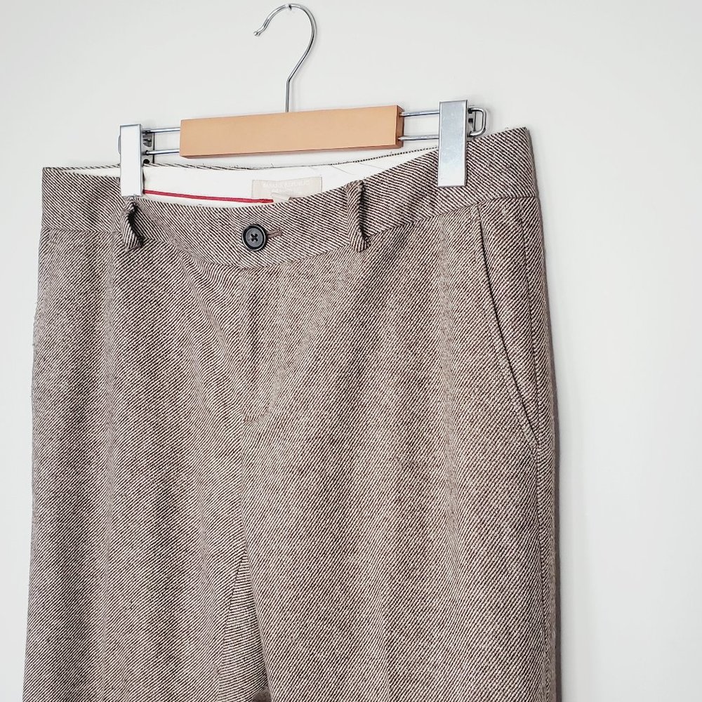 BANANA REPUBLIC Martin Tweed Wool Wide Leg Pants - Picture 4 of 10
